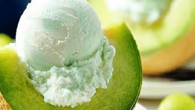 طرز تهیه یک بستنی جدید و رژیمی طالبی کاملا بدون شکر بستنی رژیمی