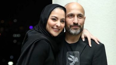 عکس عاشقانه مارال بنی آدم و همسرش در اکران خصوصی فیلم پروین مارال بنی آدم با علی سرابی